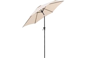 FLAME&SHADE 2.3m Outdoor Market Garden Parasol Patio Table Umbrella with Tilt and Crank