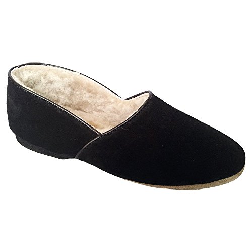 Drapers Mens ANTON Black Luxury Slipper UK 10