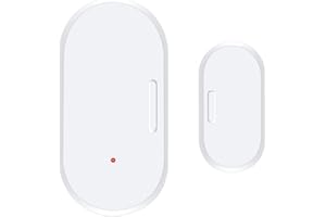 Haozee Capteur de porte et de fenêtre, nécessite un hub Zigbee, connexion Zigbee, détecteur sans fil pour système d'alarme et maison intelligente, compatible avec Home Assistant Zigbee2mqtt