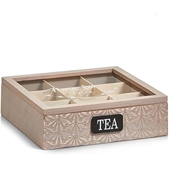 Holz Kiste Aufbewahrungskiste 9 Fächer Organizer 3 Liter Sortierbox