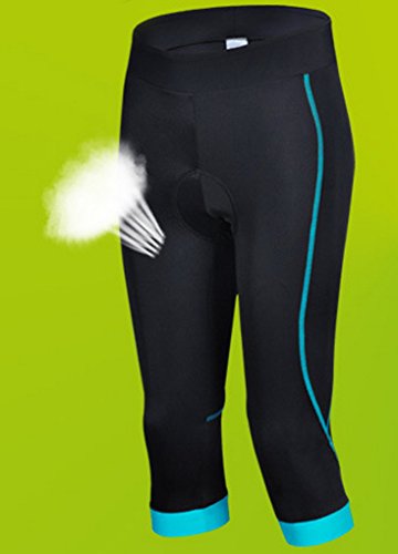 Panegy Damen Frauen Mädchen Radfahren Reiten GEL gepolsterte Shorts Fahrradbekleidung Capri Hose Strumpfhose - 5