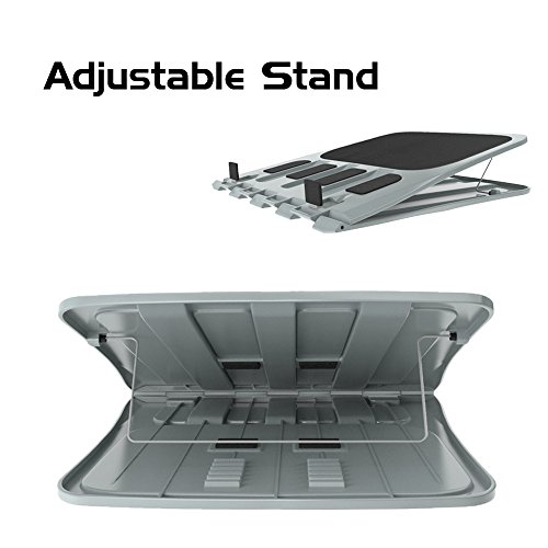 Bidear Faltbar Laptop Ständer, Beweglicher Spielraum Notizbuch Laptop Schreibtisch mit eingebauter Mausunterlage - 4