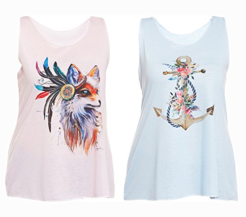 VIMAL Pink & Blue Tank Tops for Women(Pack of 2) RS.302 (85.00% Off) - Amazon