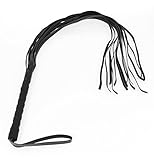 Leather Whip 31.5 Inches and FREE Eroflame Metal Handcuffs