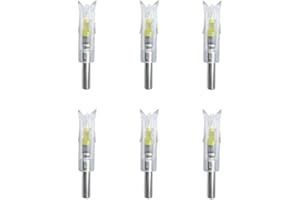 SHARROW Encoche de Flèche Lumineuses Éclairé LED Lighted Nocks Flèche Arbalète Nock Automatiquement ID 0.297"-0.302" Encoche pour Les Flèches de l'arbalète