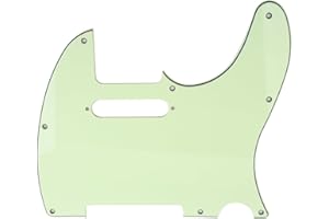 Musiclily 8 Löcher Tele Pickguard Gitarren Schlagbrett für Fender USA/Mexican Standard Telecaster Modern Style,3 lagig Mint