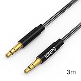 Aux-Kabel, Kinps 3m Nylon geflochten 3.5mm Audiokabel Klinke...