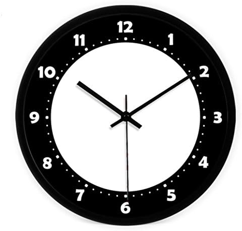Sucastle Creative wall clock, art wall clock, fashion wall clock, simple wall clock, modern wall clock, black wall clock, digital wall clock, large wall clock, living room clock, clock, mute wall clock 12 inches