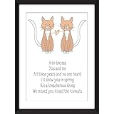 The Cure Lovecats Lyrics Print Ungerahmter Druck
