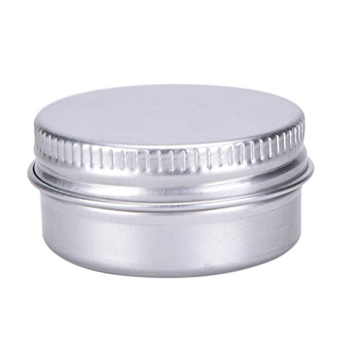 welecom 5 PCS Lip Balm Container, aluminium leer rund Speicher für Beauty, Kosmetik, Accessoires, 1/2 oz - 6