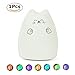 Produktbild Silikon Nachtlicht Baby, Chickwin Mini Bewegliches LED Weiche Silikon Karikatur Kind Baby Lampe für Kind-Erwachsenen Schlafzimmer USB Nachladbares Beleuchtung Touch Verfärben Das Perfekte Geschenk(G)