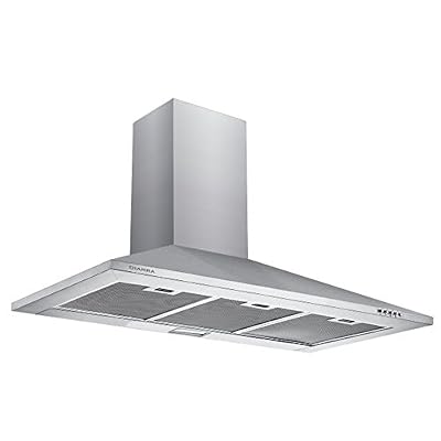 Ciarra Hotte de cuisine en acier inoxydable 90 cm