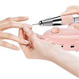 Certificado CE y UL Torno para uñas, Herramienta de manicura de Torno máquina de pulido de uña eléctrica profesional 35000RMP, Máquina de taladro de clavo portátil Conjunto de herramientas recargables(EU)