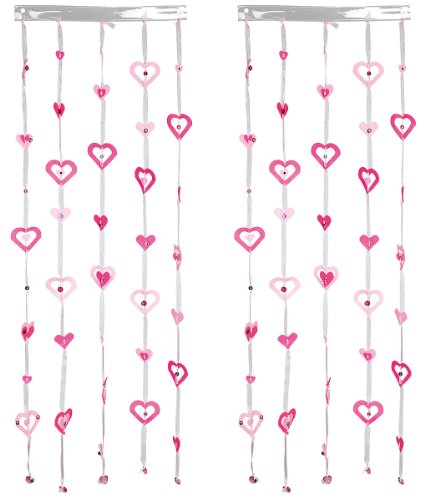 Made by You 13086 Beaded Curtain with Hearts Design
