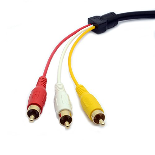 1,5 m HDMI-Stecker auf 3 Cinch-Kabel Audio Video AV Adapter Verlängerung Code für TV HDTV DVD 1080P M/M Konverterkabel Goldplated Stecker - 4
