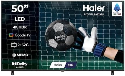 Haier LED 4K UHD H50K85FUX 50" Smart TV, Google TV, Dolby Audio, HDR 10, Google Assistant, Bluetooth 5.1, DBX TV, HDMI 2.1 x 4