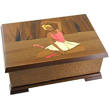 Boîte à Bijoux Musicale En Bois De Rose - Vintage, Occasion, Pour Un Rangement Romantique Et Mélodieux