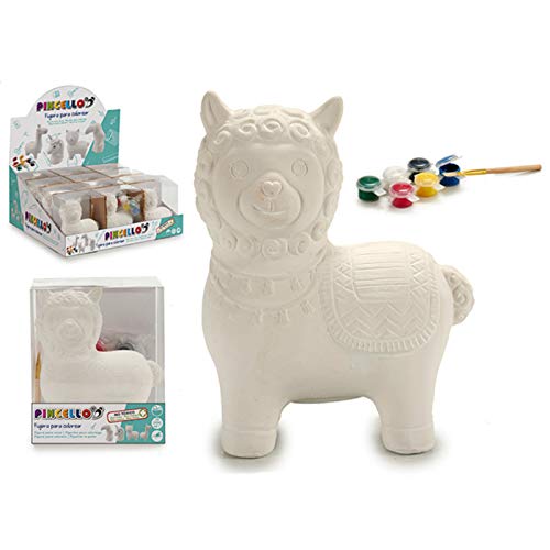 Ar Hucha Llama para Pintar, en Caja Acetato, con 6 Colores y un Pincel, 1 Unidad