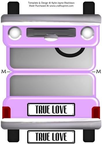 Lilac Limousine - True Love - Shaped Card by Kylie-Jayne Blacklaws