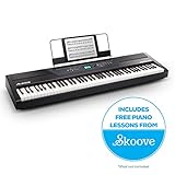 Alesis Recital PRO - Piano Numérique / Clavier avec 88 Touches à Mécanique de Marteau, 12 Voix Premium, Enceintes Intégrées de 20 W, Sortie pour Casque Audio et Fonctionnalités Pédagogiques Efficaces