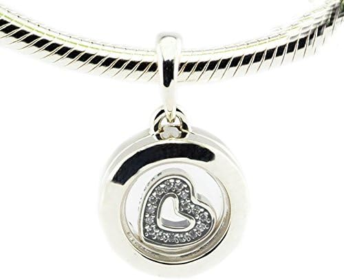 COOLTASTE Autumn Floating Locket Sapphire Crystal Glass & Clear CZ 925 Silver DIY Fits for Original Pandora Bracelets Charm Fashion Jewelry