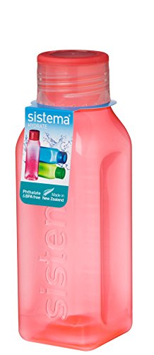 Sistema Hydrate 475ml Square Drink Bottle, Orange Sistema Hydrate 475ml Square Drink Bottle, Orange
