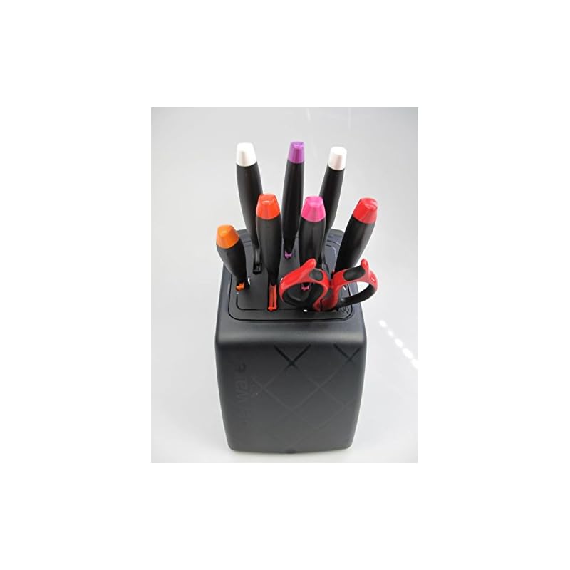 Tupperware Messer 7 Universal Serie Messer Messerblock Kchenschere Rot