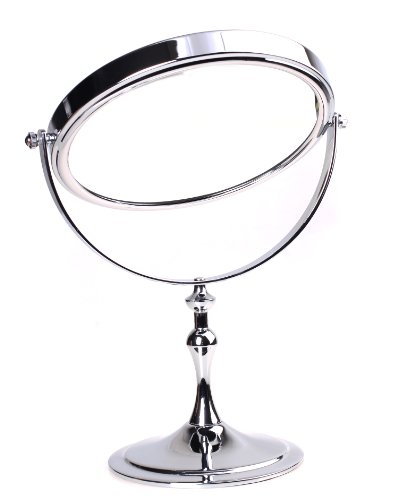 HIMRY Designed Kosmetik Spiegel / Kosmetikspiegel, 8 inch, 360° drehbar. 2 Spiegel: normal und 10 – fach Vergrößerung, 17,5 cm ø, verchromten, KXD3105-10x - 5