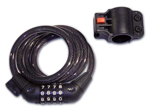 Fahrrad Zahlenschloss, Fahrradschloss, Fahrrad Rad Mofa Zahlenschloss, Bicycle Gear 100, 1 Meter mit Rahmenhalter, BE-41046