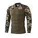 Produktbild Junjie Mode Mantel,Männer Tactics Camouflage Langarm-Beefy Muscle Basic Solid Bluse T-Shirt Top Herren Camouflage Solide Patchwork Pullover Langarmshirt Übergröße Sweatshirt O-Ausschnitt Zipper