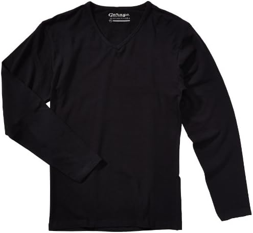 Garage Men's  V-Neck Long - regularT-Shirt -  Black - Schwarz (black 200) - XX-Large (Brand size: XXL)