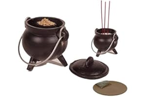 FIND SOMETHING DIFFERENT Piccolo Calderone in Ghisa Nera per Bruciare Incensi