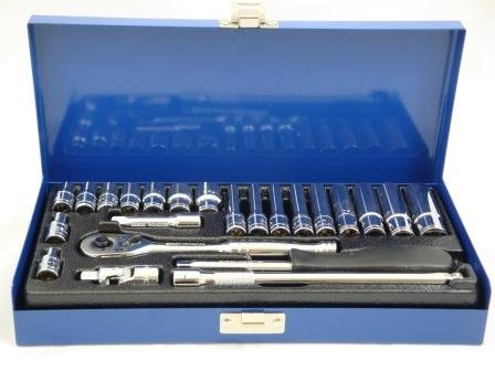 Preisvergleich Produktbild Toolzone 24pc 0.64 cm CRV Steckschlüsselsatz poliert