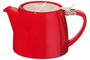 Forlife Stump Teapot With Lid & 0.3mm Fine Infuser 550ml 18oz RED - 309RED by Forlife