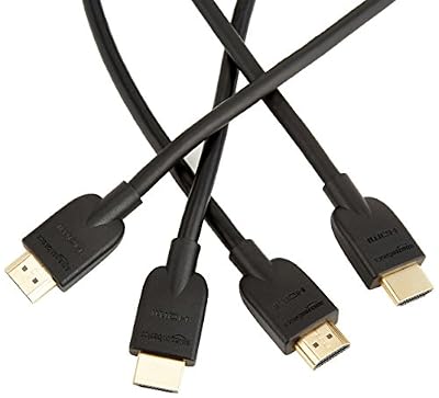 AmazonBasics Lot de 2 câbles HDMI 2.0 haut débit Compatible Ethernet / 3D / retour audio [Nouvelles normes] 3 m