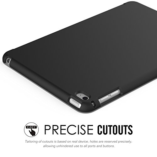 MoKo Hülle für iPad Mini 4 – Ultra Slim Lightweight Schutzhülle Smart Cover mit Auto Schlaf / Wach Funktion und Standfunktion für Apple iPad Mini 4 7.9 Zoll IOS 2015 Genaration Tablet, Schwarz - 3