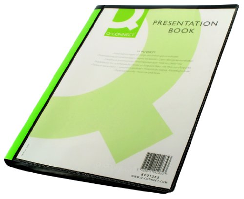 Q Connect 20-pocket Präsentation Buch – Schwarz