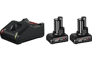 Bosch Professional 12V System Starter-Set batteries : 2 batteries GBA 12V 6.0Ah + chargeur rapide GAL 12V-40