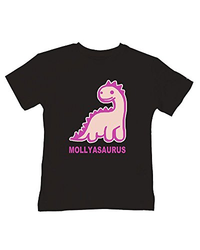 Ice-Tees Personalised Dinosaur Baby Girls and Toddler t-Shirt- Your Name asaurus