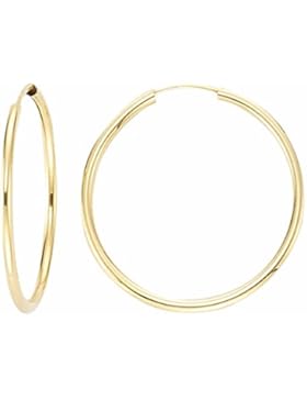 Ohrringe, Creolen aus Gelbgold, Außendurchmesser 40, Breite 2, NEU