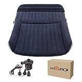 Colchon Coche iRegro portátil SUV colchon inflable con bomba de aire, Doble Cama colchones de aire para coche, colchones inflables con inflador electrico para viajes al aire libre y camping