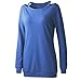 Produktbild JUSTSELL  Damen Pullover - Rundhalsausschnittträgerloser langärmeliger einfarbiger PulloverSweatshirtLosesvielseitiges Oberteil