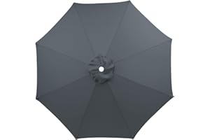 XQZMD Replacement Parasol Canopy, Sun Umbrella Replacement Parasol Fabric Cover with 6/8 Ribs, 2.7m/3m Garden Parasol Canopy Cover Replacement Top for Garden, Patio Umbrella