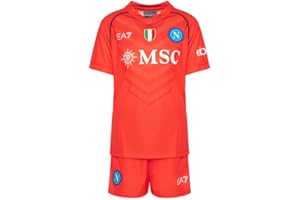 SSC NAPOLI Season 23/24 Set Gara Junior Goalkeeper Home Set Gara Junior Unisex - Bambini e ragazzi