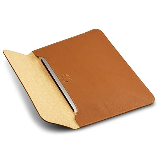 OMOTON Ledertasche/ Hülle für MacBook Air 11 zoll mit Halter, braun - 3