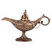 Produktbild Hilitand Metall Geschnitzte Aladdin Lampe Magie Vintage Home Tee Öl Topf arabische Kunst Handwerk Geschenk seltene Retro Legende Farbe Aladdin Genie Licht wünschen Lampe Topf Sammlerstück(Kupfer)