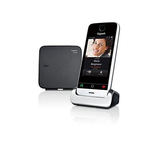 Gigaset SL910 Telefon - Schnurlostelefon / Mobilteil - mit Farbdisplay / Design Telefon / schnurloses Telefon - Freisprechen - schwarz