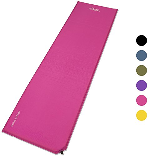 Andes Explora - Selbstaufblasbare Isomatte für Camping - Für 1 Person - 2,5 cm dick