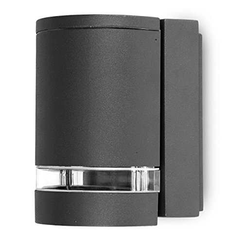 Eco Light Moderne Außenwandleuchte Focus Downlight, Fassung GU10, IP44 6041 GR