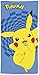 Produktbild Pokémon Badetuch 70cm x 120cm Pikachu 100% Baumwolle Velours-Qualität Pokemon Let's Go Evoli Schwert und Schild Schwarz und Weiß - Strandtuch Handtuch Strandlaken Duschtuch Memmeon Hopplo Chimpep